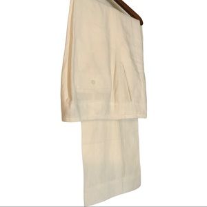 Talbots 100% Linen white pants. Size 12. Straight legs not tapered. NWOT